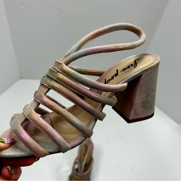 Free People Colette Block Heel Cage Slingback Sandals Size 36.5/6.5 - Picture 10 of 12